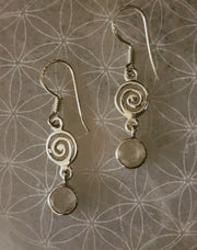 Moonstone Scroll Earrings