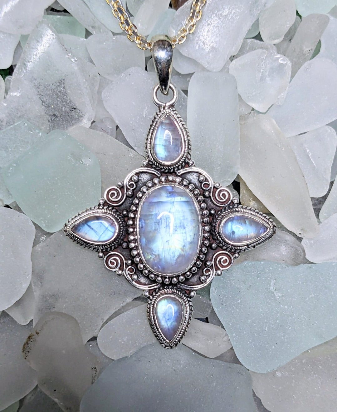 June Birthstone - Moonstone - Floating Lotus