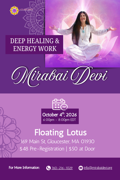 Deep Healing and Energy Work Circle with Mirabai Devi Sun Oct 4th