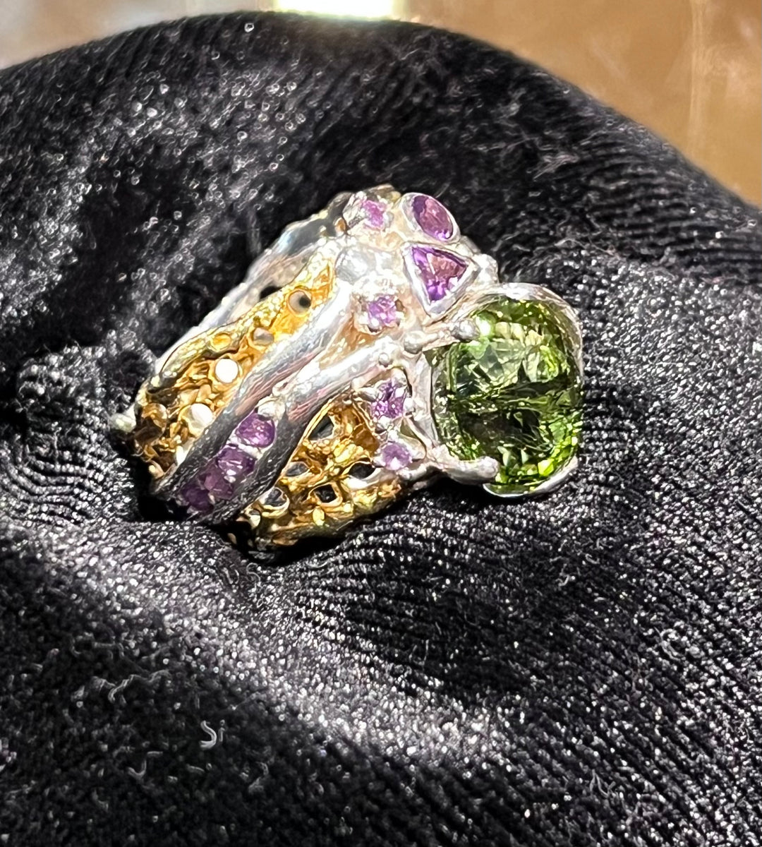 Semi Precious Green Tourmaline Ring