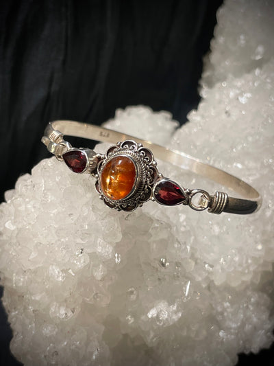 Sunstone & Garnet Bracelet