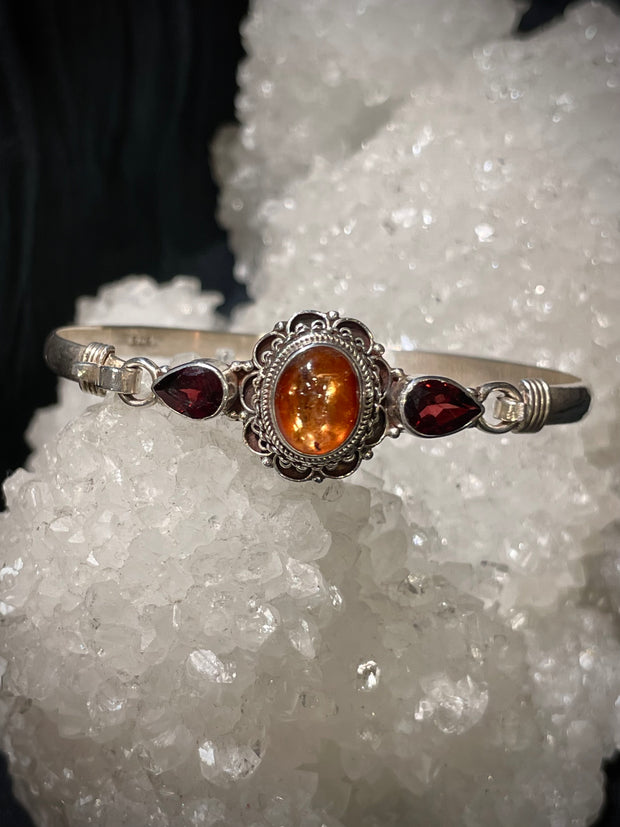 Sunstone & Garnet Bracelet