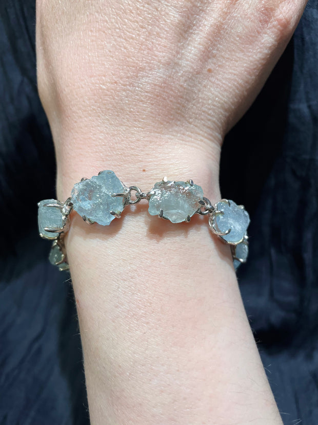 Raw Aquamarine Bracelet