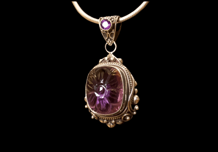 Amethyst Flower Pendant
