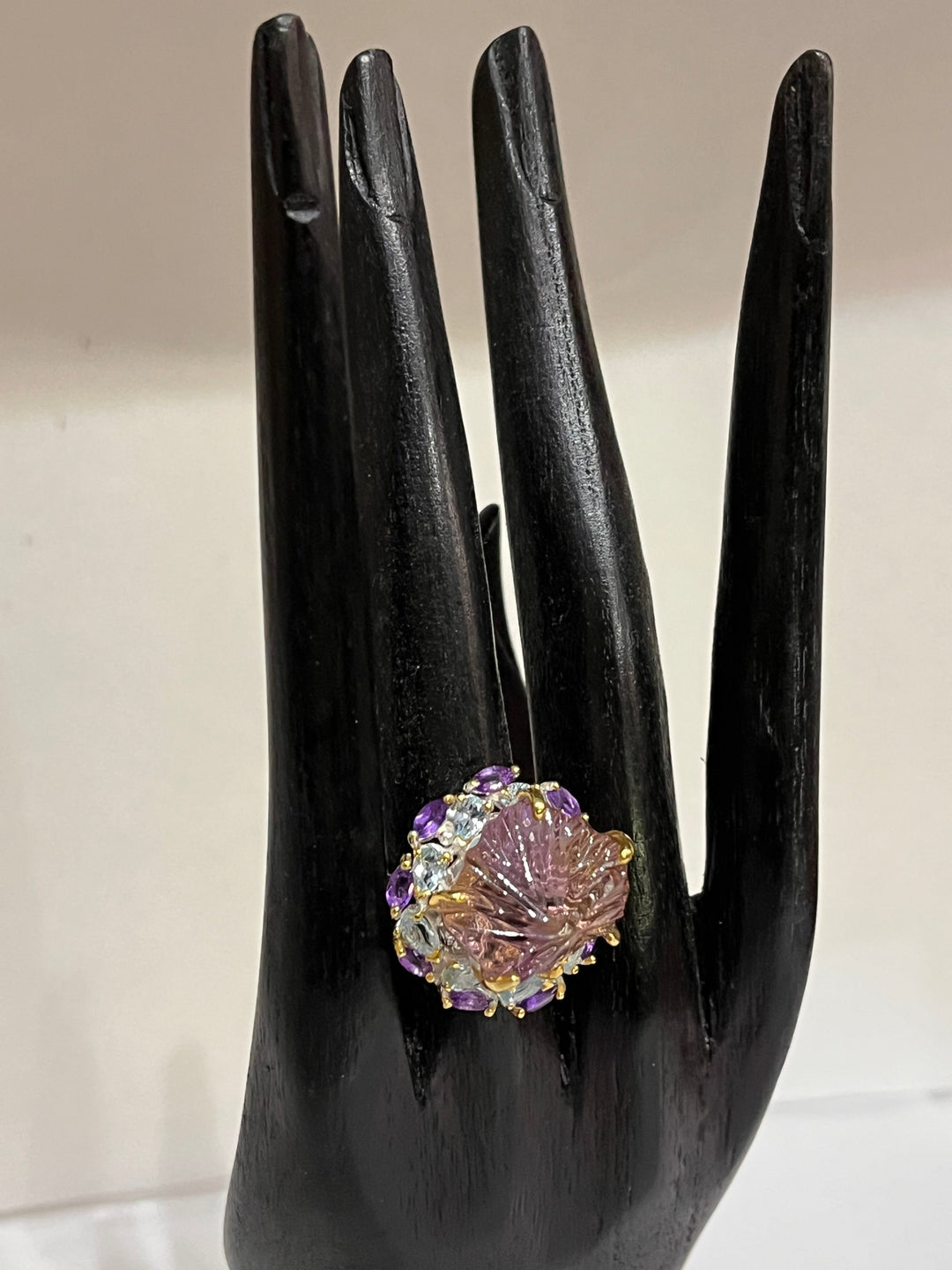 Ametrine Star Ring - Floating Lotus