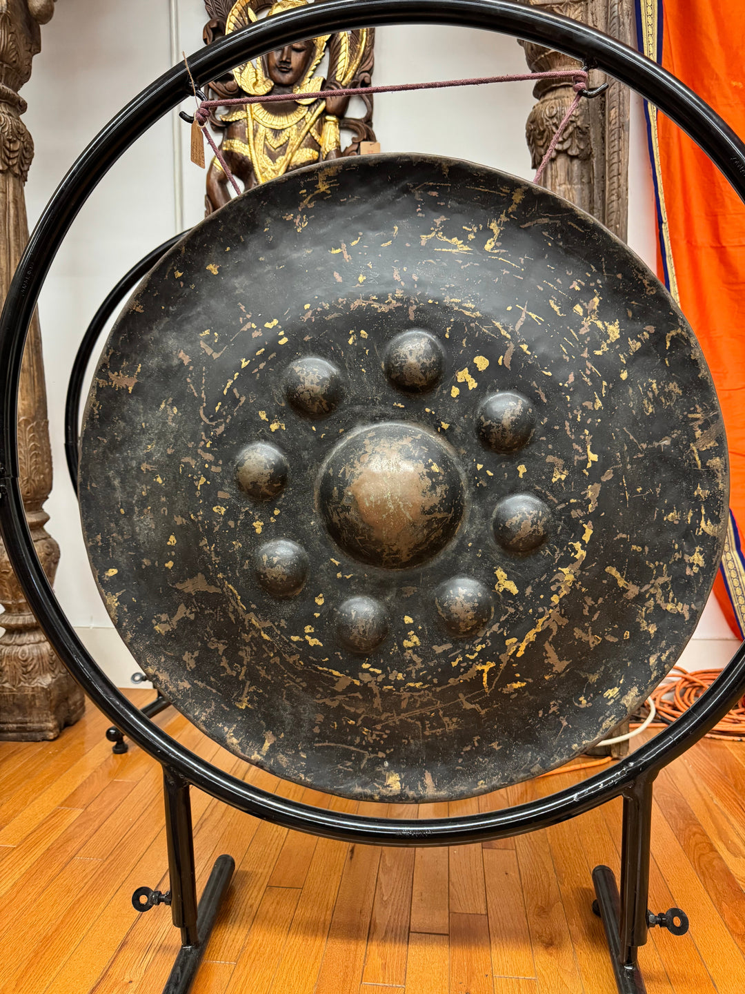 Antique Burmese Gong - Floating Lotus