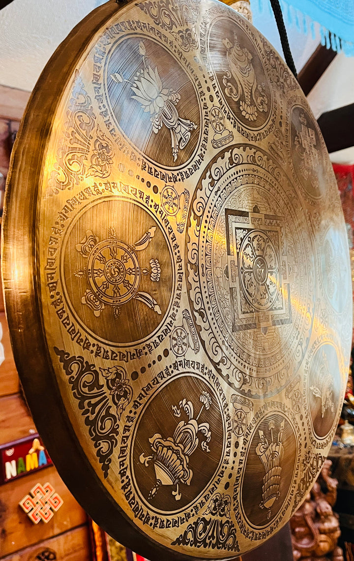 Auspicious Mandala Gong - Floating Lotus