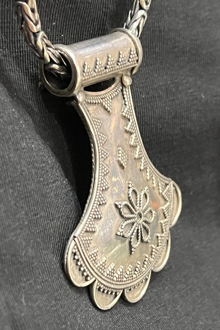 Banjara Tribal Shield Flower Pendant - Floating Lotus