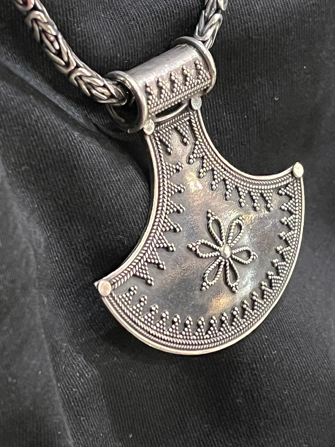 Banjara Tribal Shield Pendant - Floating Lotus
