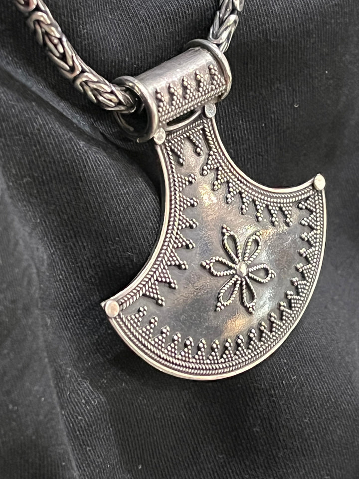 Banjara Tribal Shield Pendant - Floating Lotus