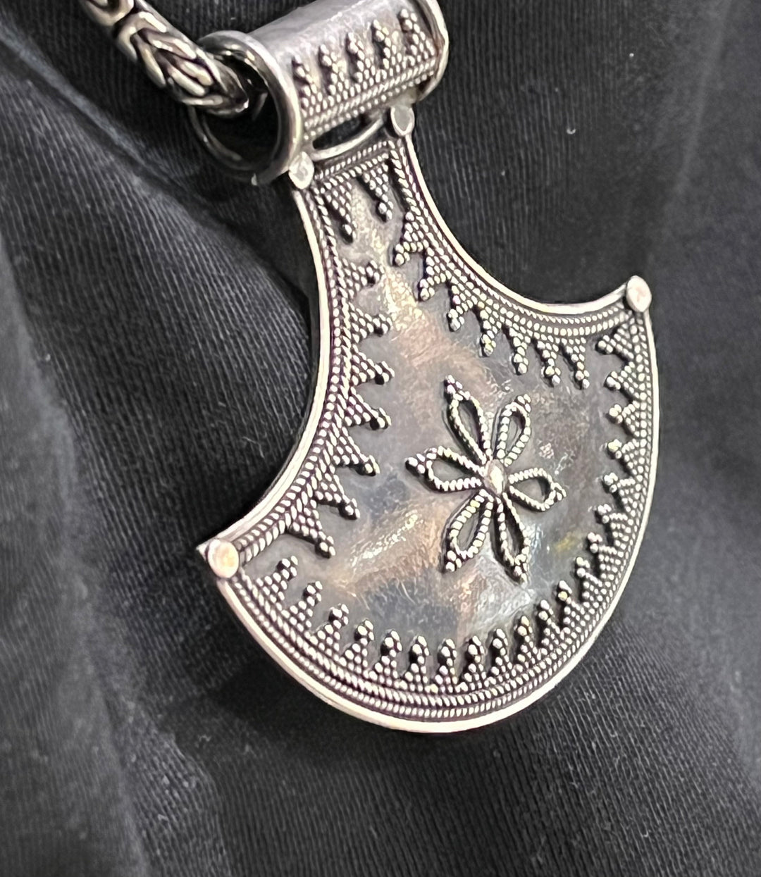 Banjara Tribal Shield Pendant - Floating Lotus