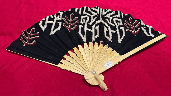 Batik Hand Fan - Floating Lotus