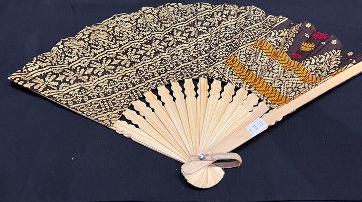 Batik Hand Fan - Floating Lotus