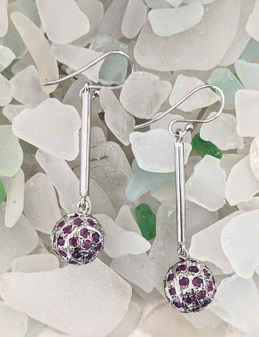 Beautiful Bulb Drop Earrings - Floating Lotus