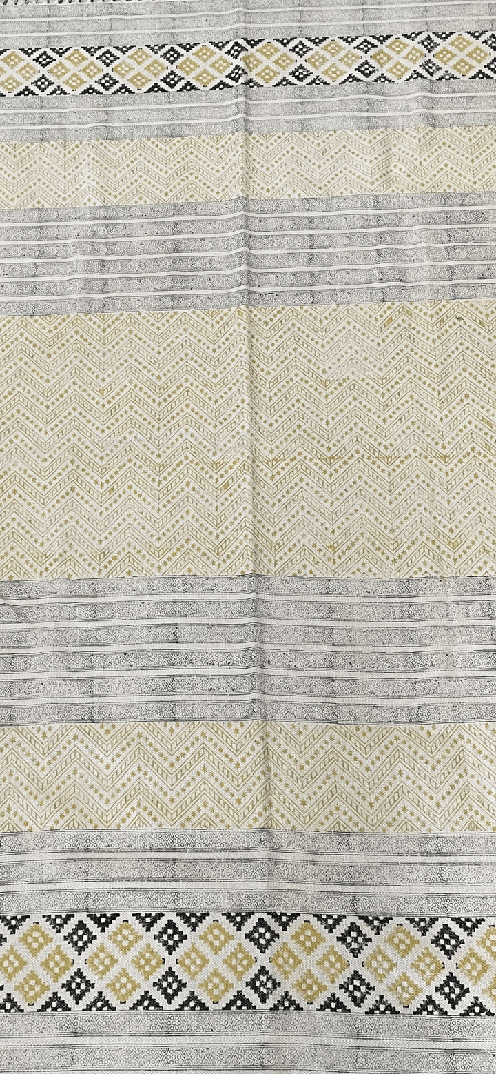 Block Print Rug - Floating Lotus