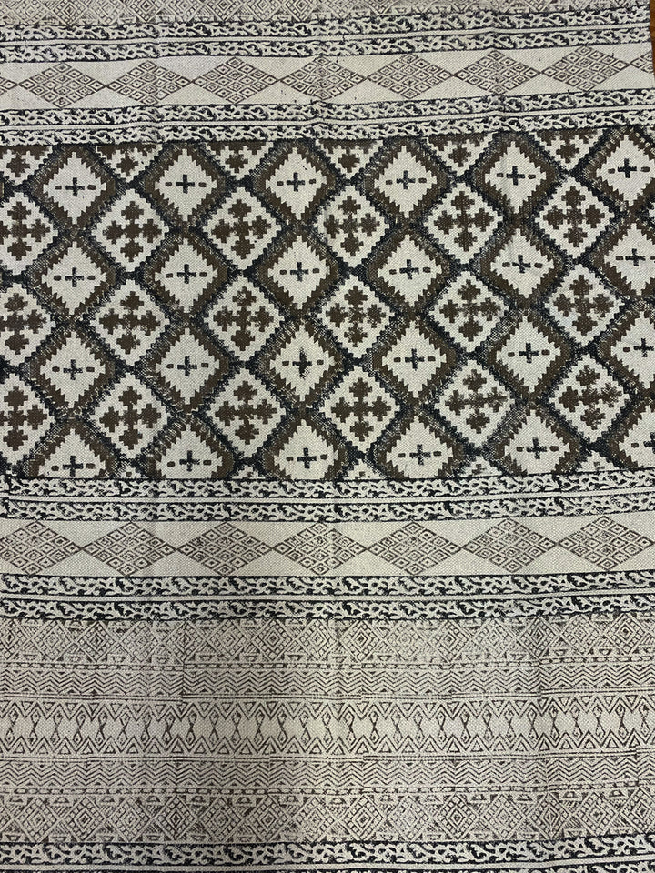 Block Print Rug - Floating Lotus