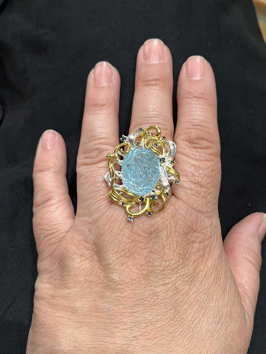 Blue Topaz In The Sky - Floating Lotus
