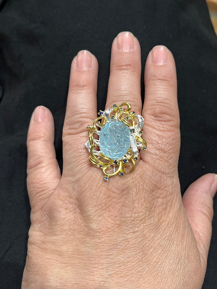 Blue Topaz In The Sky - Floating Lotus