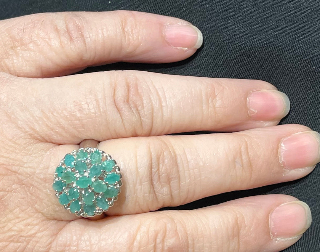 Emerald Ring - Floating Lotus
