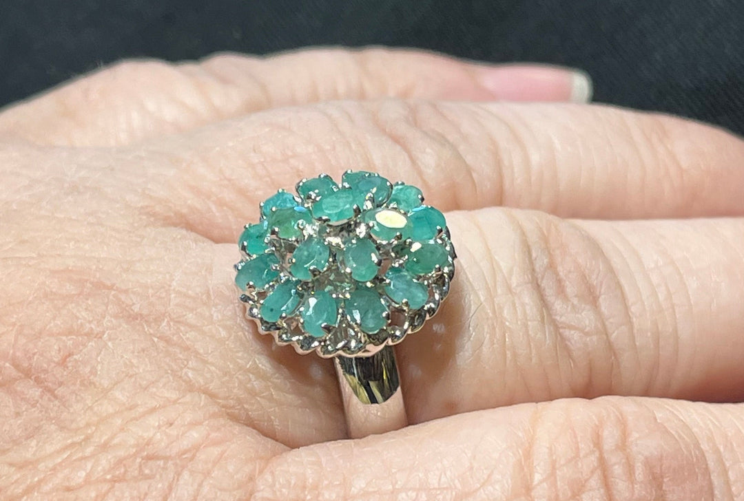 Emerald Ring - Floating Lotus