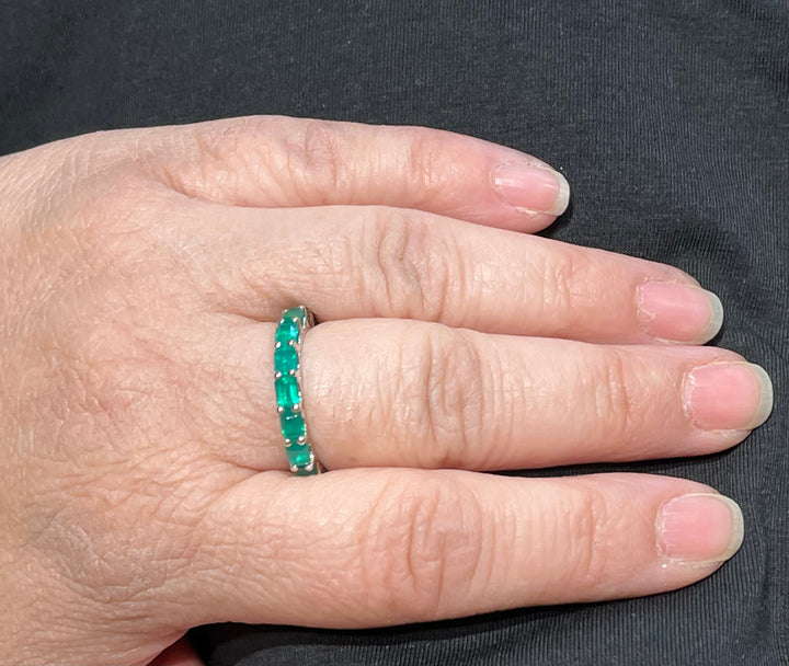 Emerald Wrap Around Ring - Floating Lotus