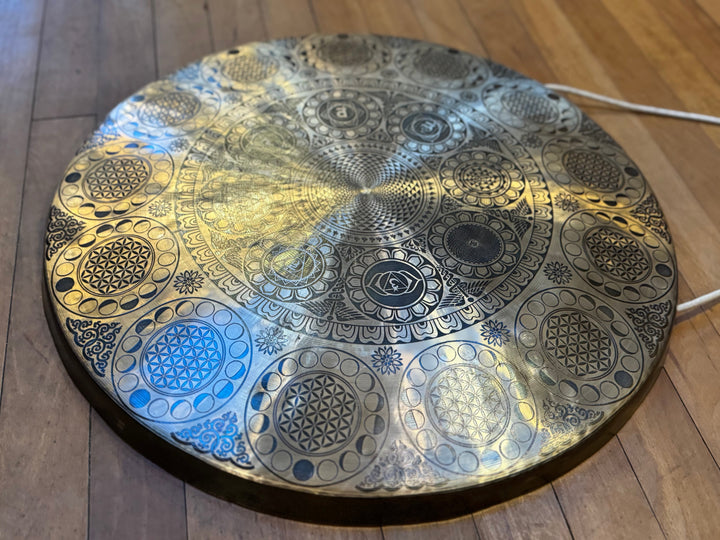 Flower of Life Compassion Mantra Gong - Floating Lotus
