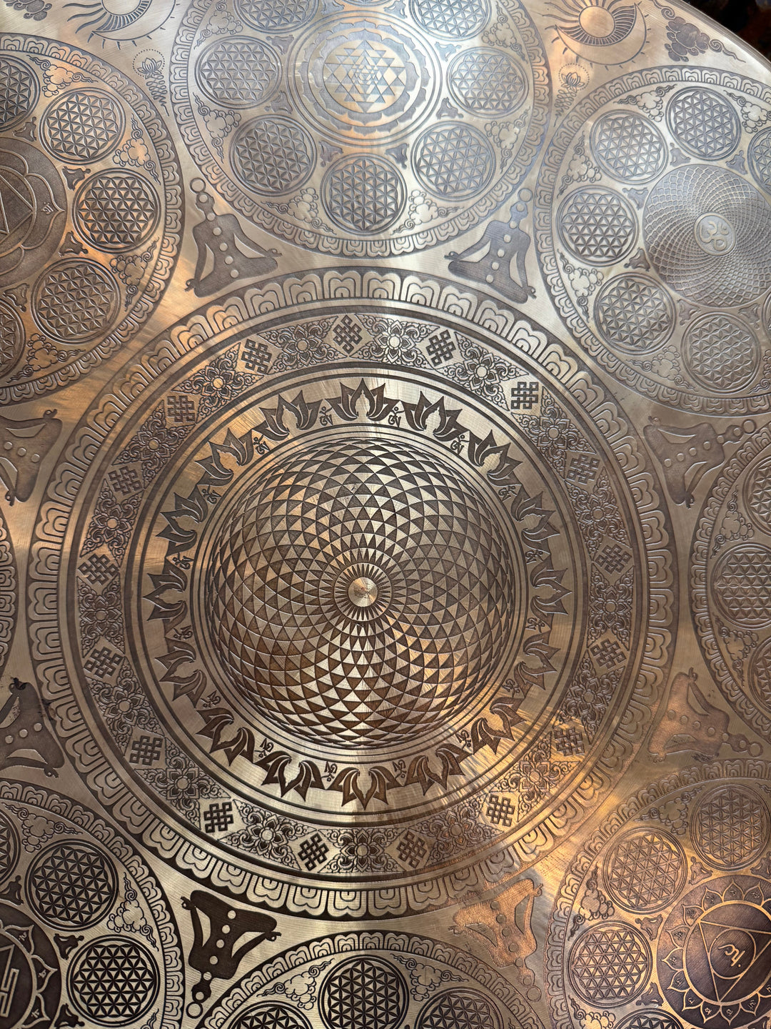 Flower of Life Sacred Gong - Floating Lotus