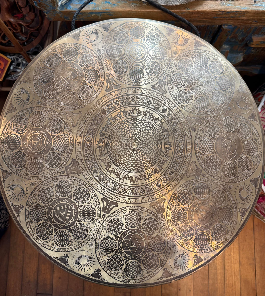 Flower of Life Sacred Gong - Floating Lotus