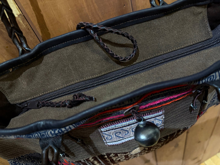 Hmong Textile Handbag - Floating Lotus