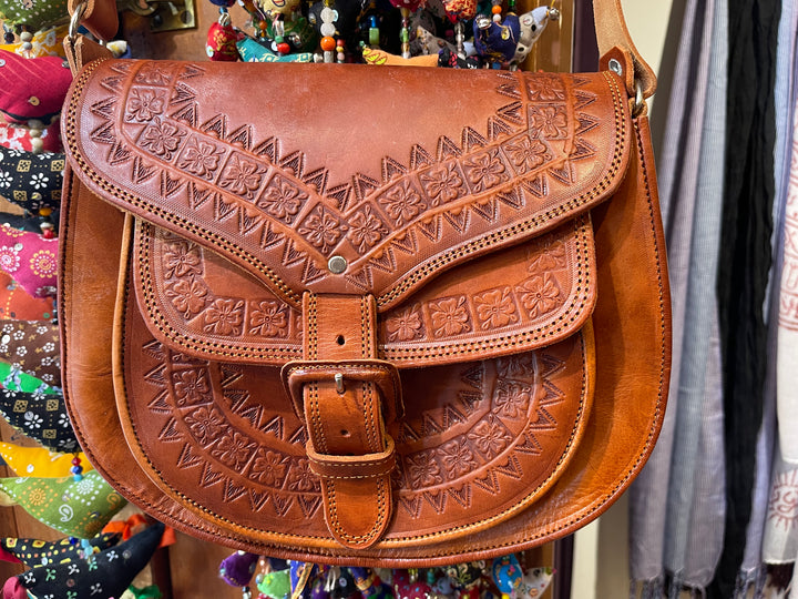 Embossed Leather Handbag