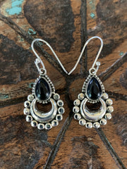 Delicate Black Onyx Earrings