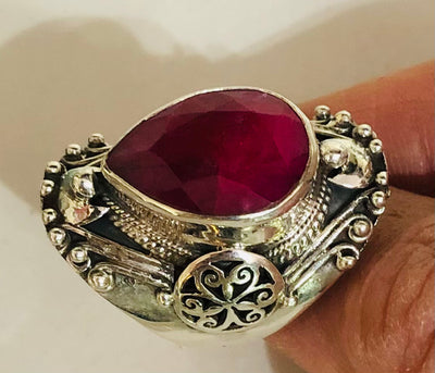 Sacred Heart Ruby Ring