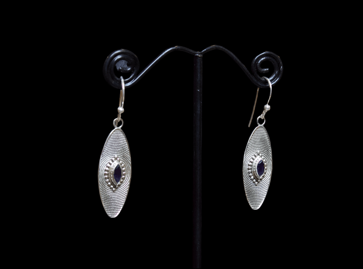 Iolite Earrings - Floating Lotus