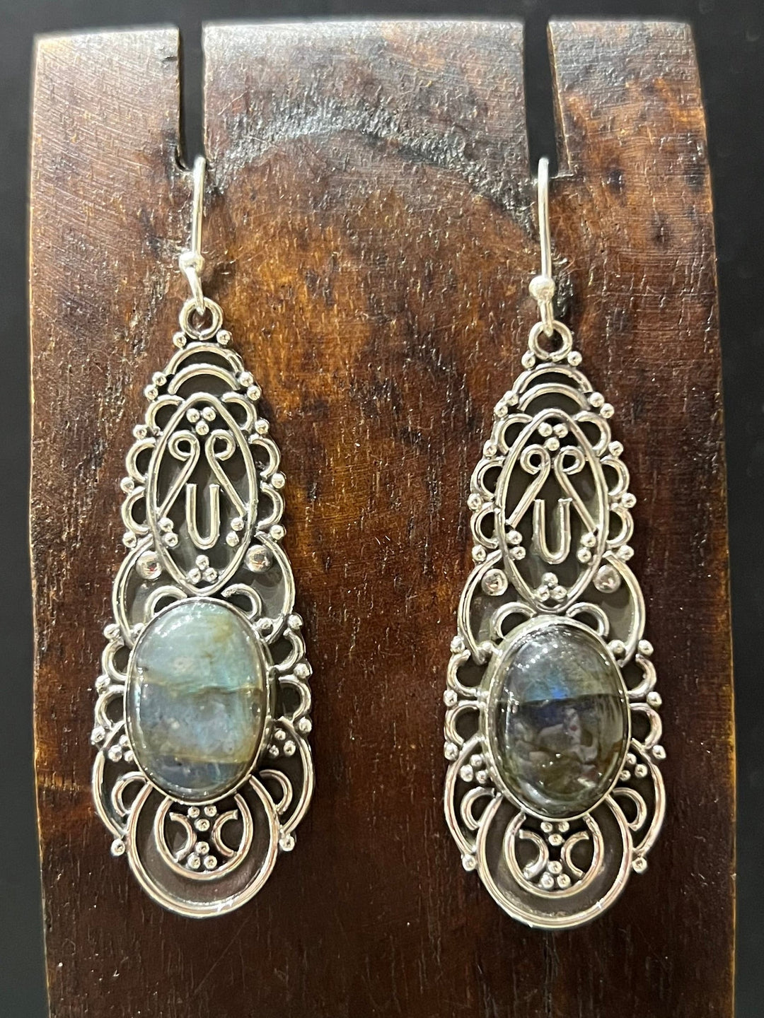 Labradorite Filigree Earrings