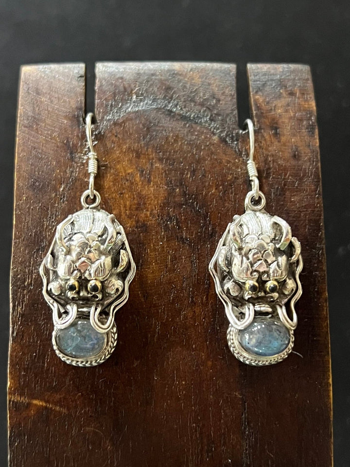 Labradorite Thunder Dragon Earrings
