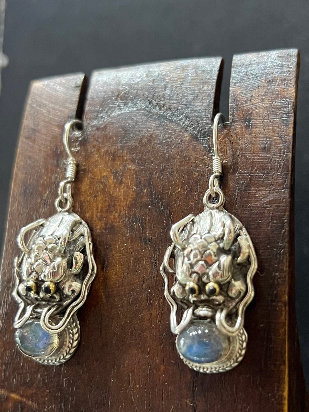 Labradorite Thunder Dragon Earrings