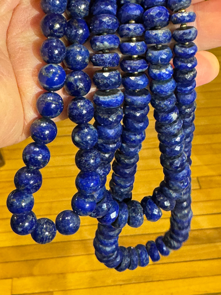 Lapis Lazuli Necklace - Floating Lotus