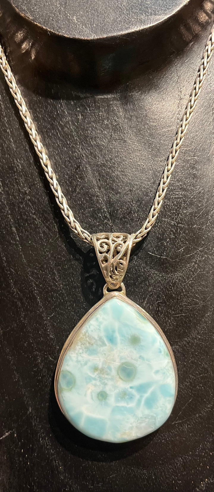 Larimar Teardrop From The Heavens ￼ - Floating Lotus