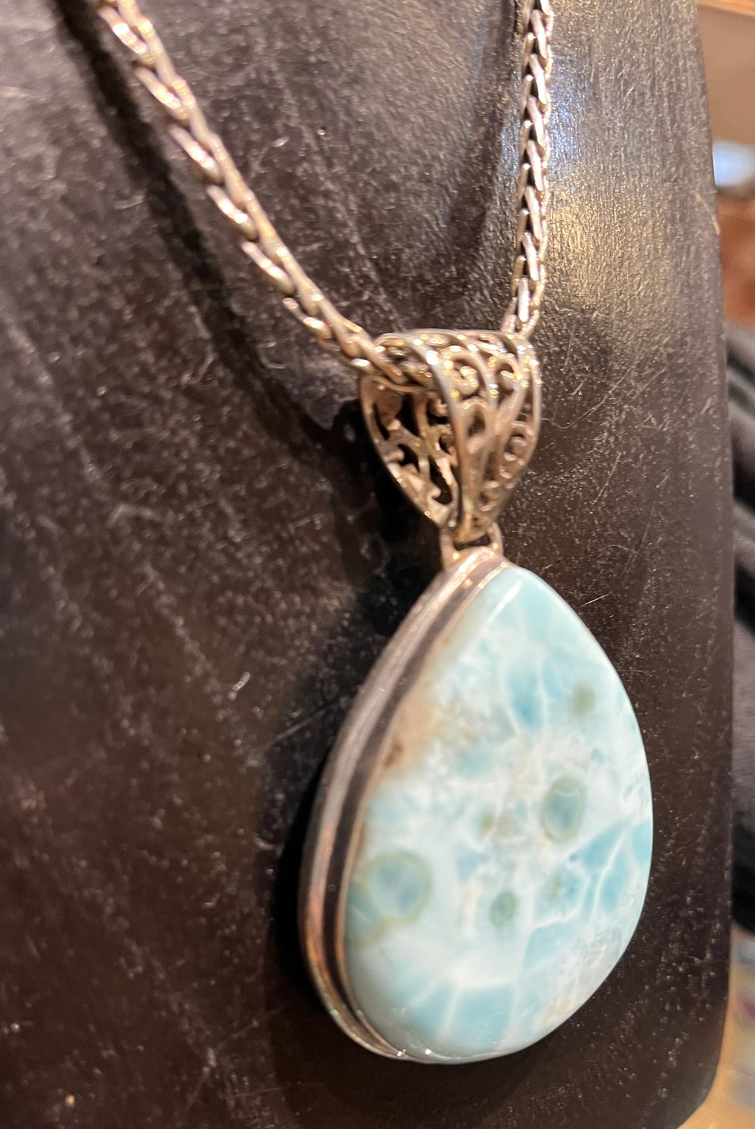 Larimar Teardrop From The Heavens ￼ - Floating Lotus