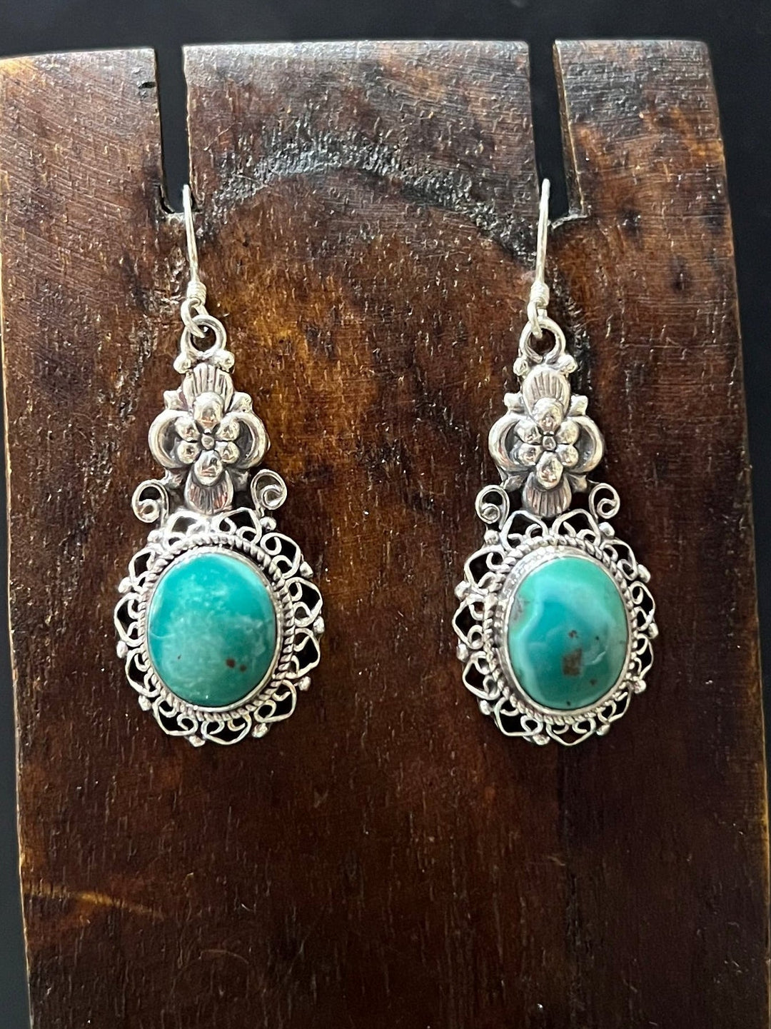 Lotus Turquoise Earrings