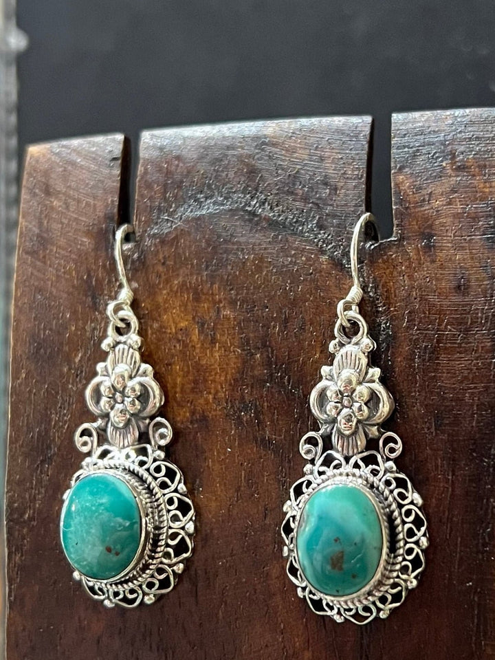 Lotus Turquoise Earrings