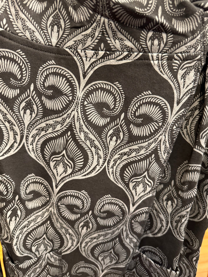 Lotus Wrap Fleece Jacket with Print - Floating Lotus
