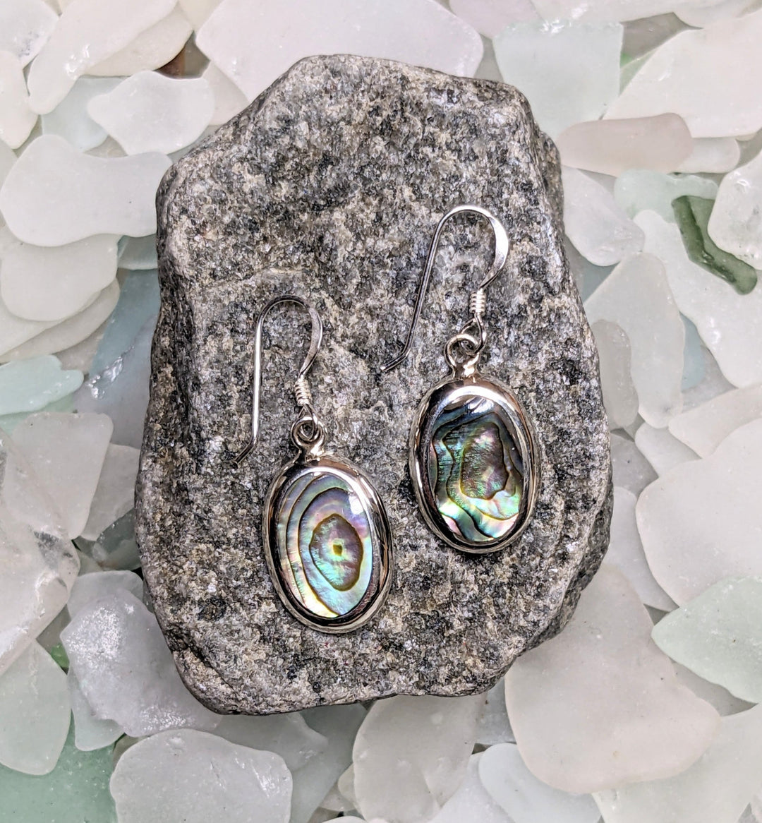 Luminescent Abalone Earrings - Floating Lotus
