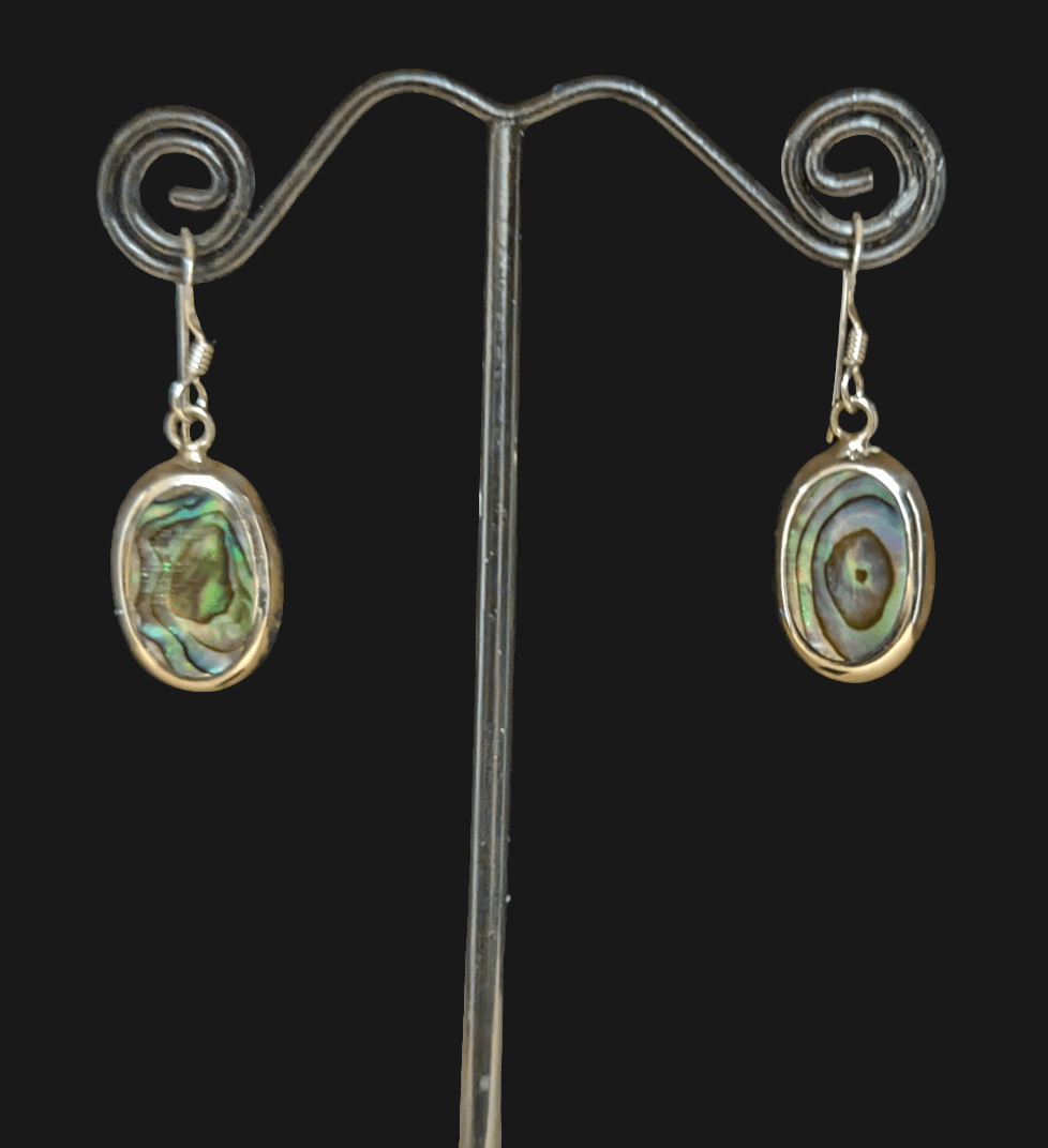 Luminescent Abalone Earrings - Floating Lotus