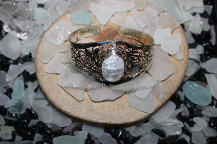 Moonstone Bracelet - Floating Lotus