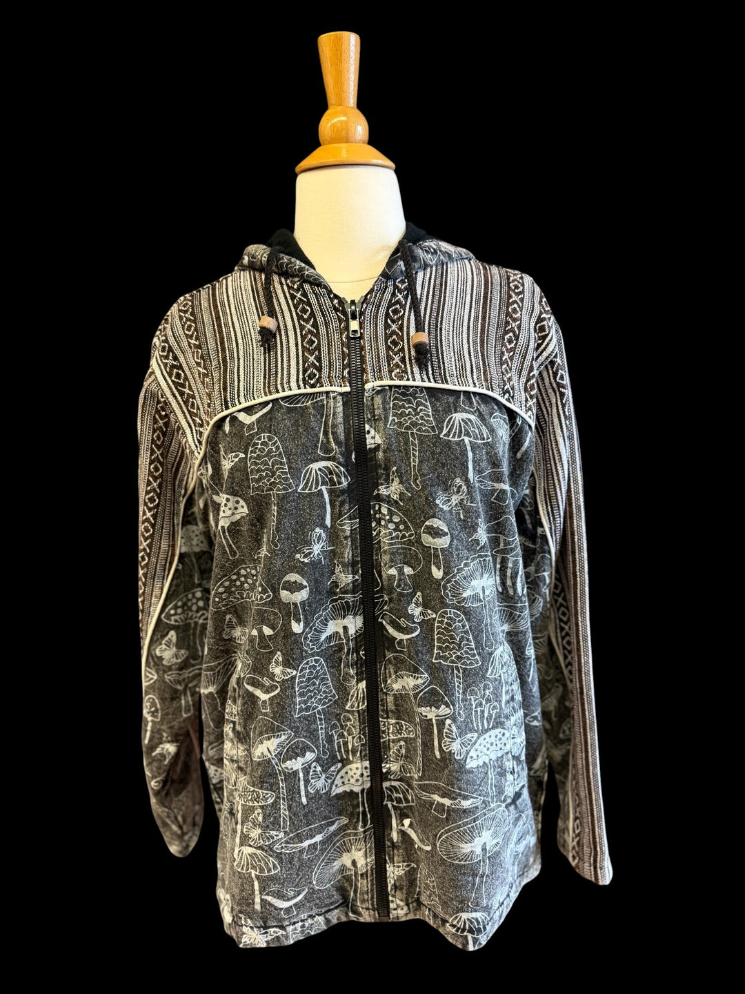 Mushroom Fleece - lined Jacket - Floating Lotus