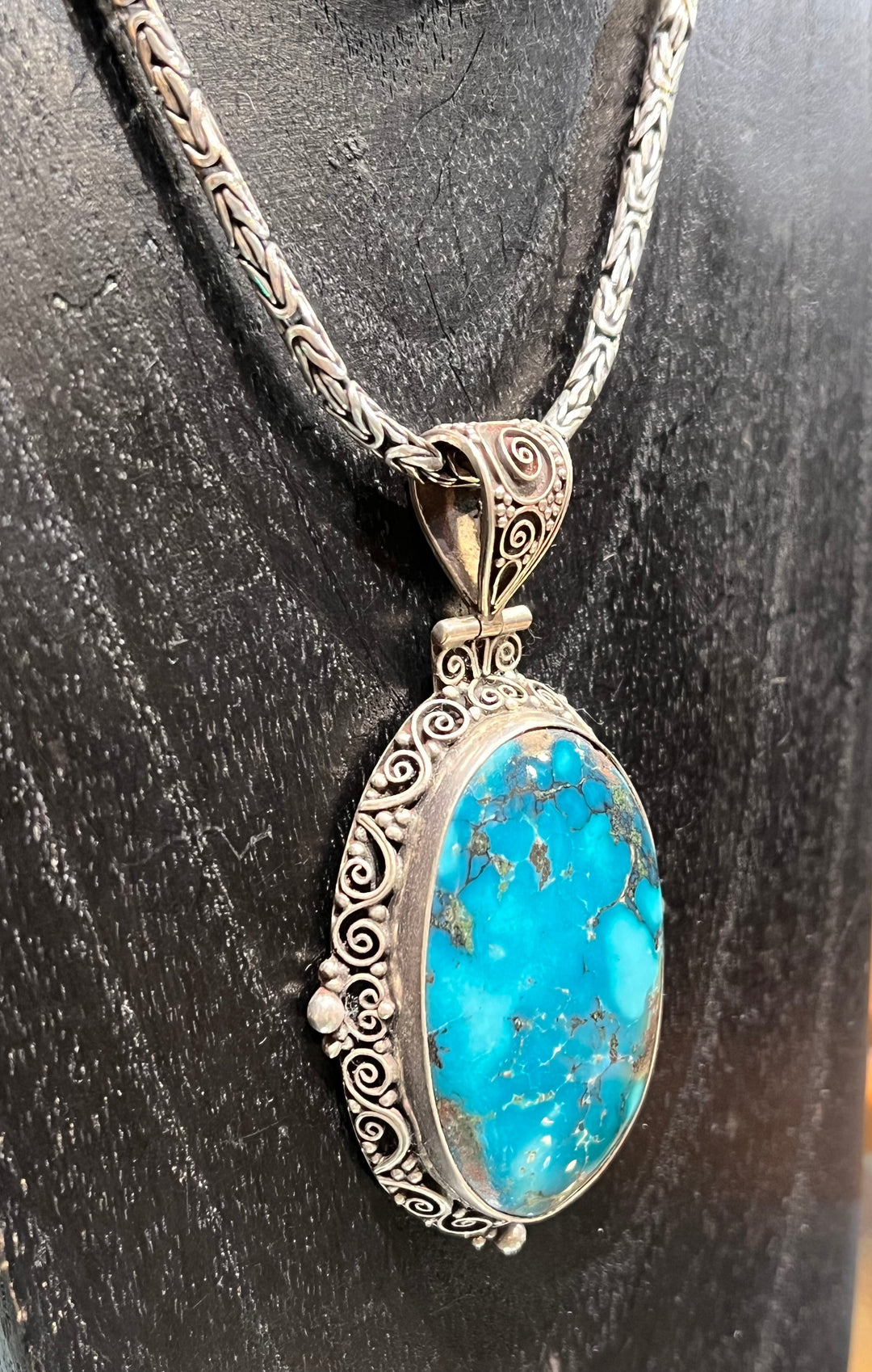 Oceanic Turquoise Pendant - Floating Lotus