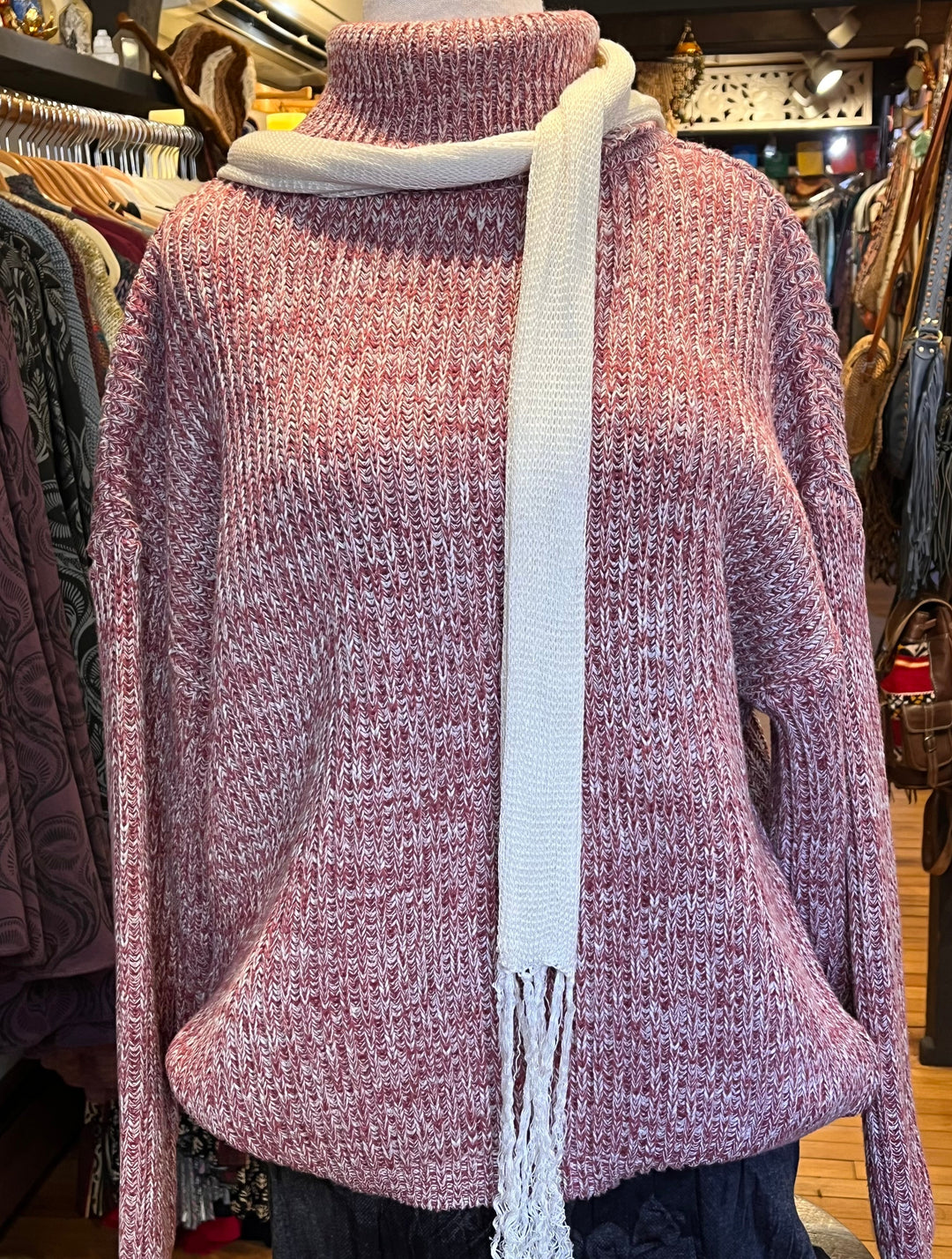 Organic Cotton Knitted Sweater ANKF21 - Floating Lotus