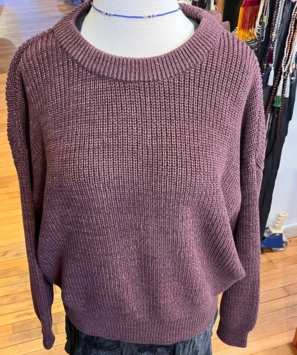 Organic Cotton Knitted Sweater ANKF6 - Floating Lotus
