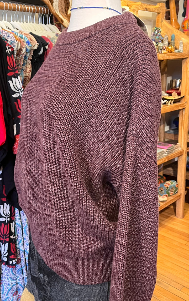 Organic Cotton Knitted Sweater ANKF6 - Floating Lotus